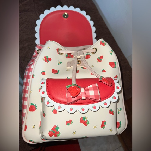 ❗️SOLD❗️NWT Strawberry Shortcake Gingham Mini Backpack - Picture 8 of 9